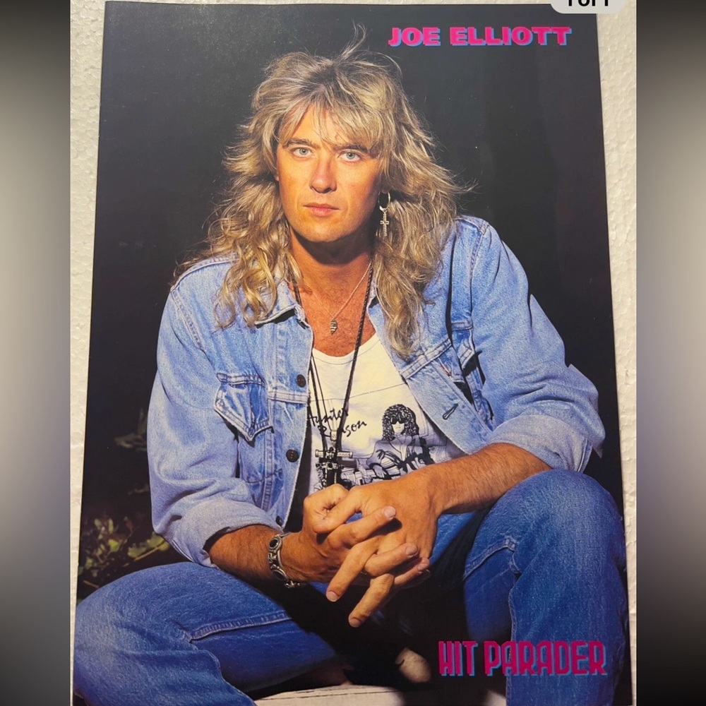 Vintage Def Leppard Joe Elliott Hit Parader Pinup